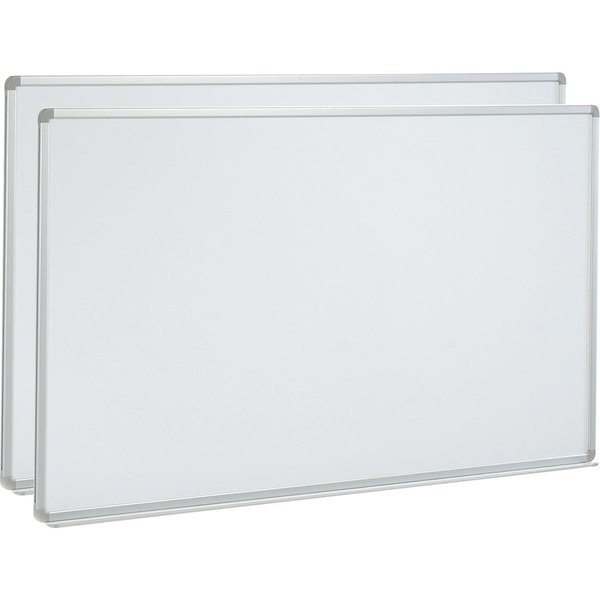 Global Industrial 60 x 48 Porcelain Dry Erase White Board, Aluminum Frame, 2PK 695654PK